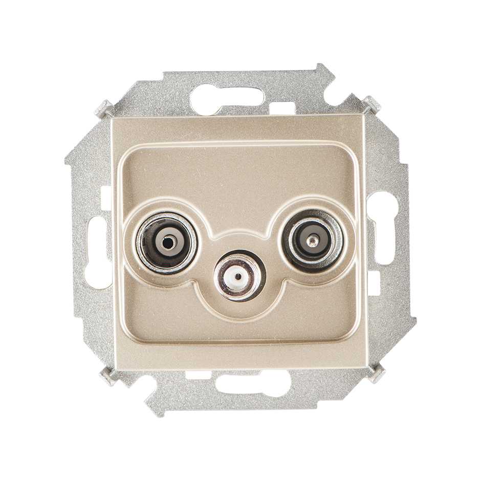Розетка R-TV-SAT Simon 15 Шампань одиночная 1591466-034