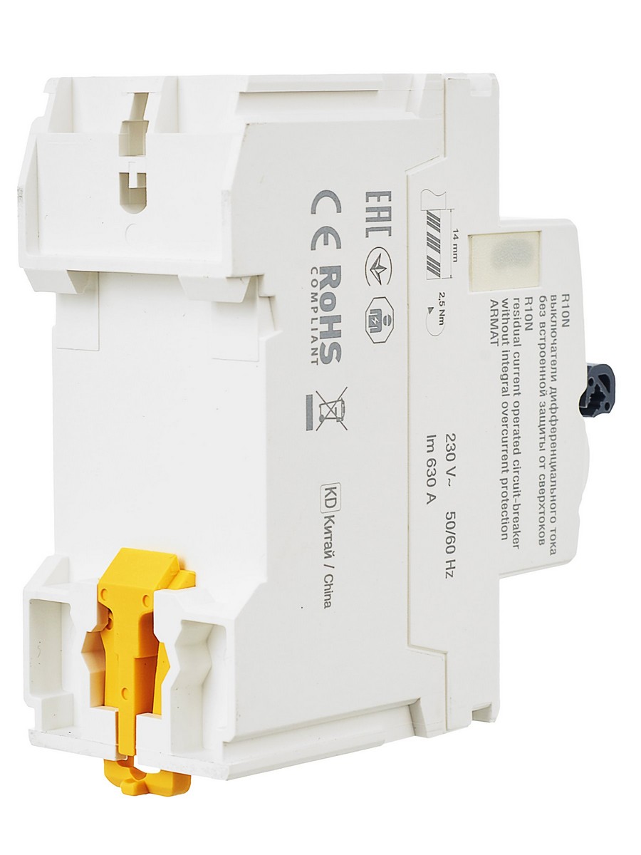 IEK ВДТ УЗО IEK ARMAT R10N 2P 63А 30мА тип A AR-R10N-2-063A030 