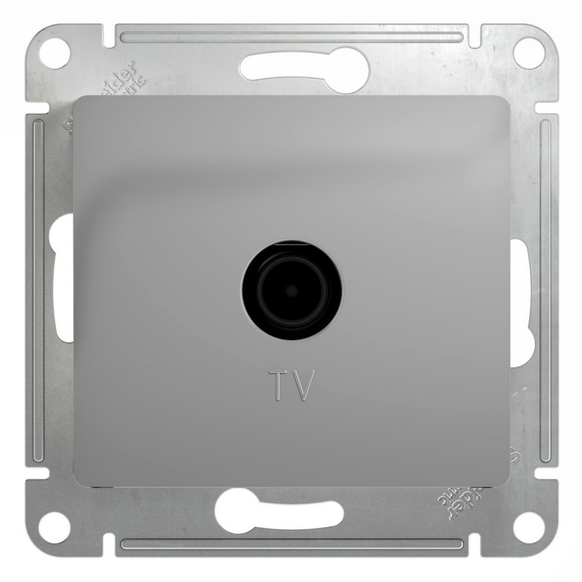 Glossa Алюминий Розетка TV Systeme Electric Glossa Алюминий проходная 4DB GSL000392