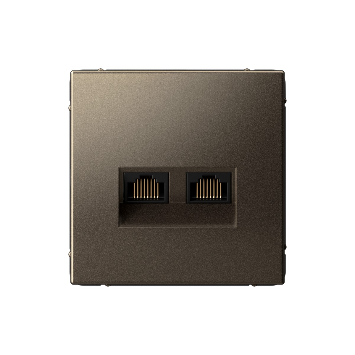 Розетка компьютерная Systeme Electric ArtGallery Мокко двойная RJ45+RJ45, кат. 5е,