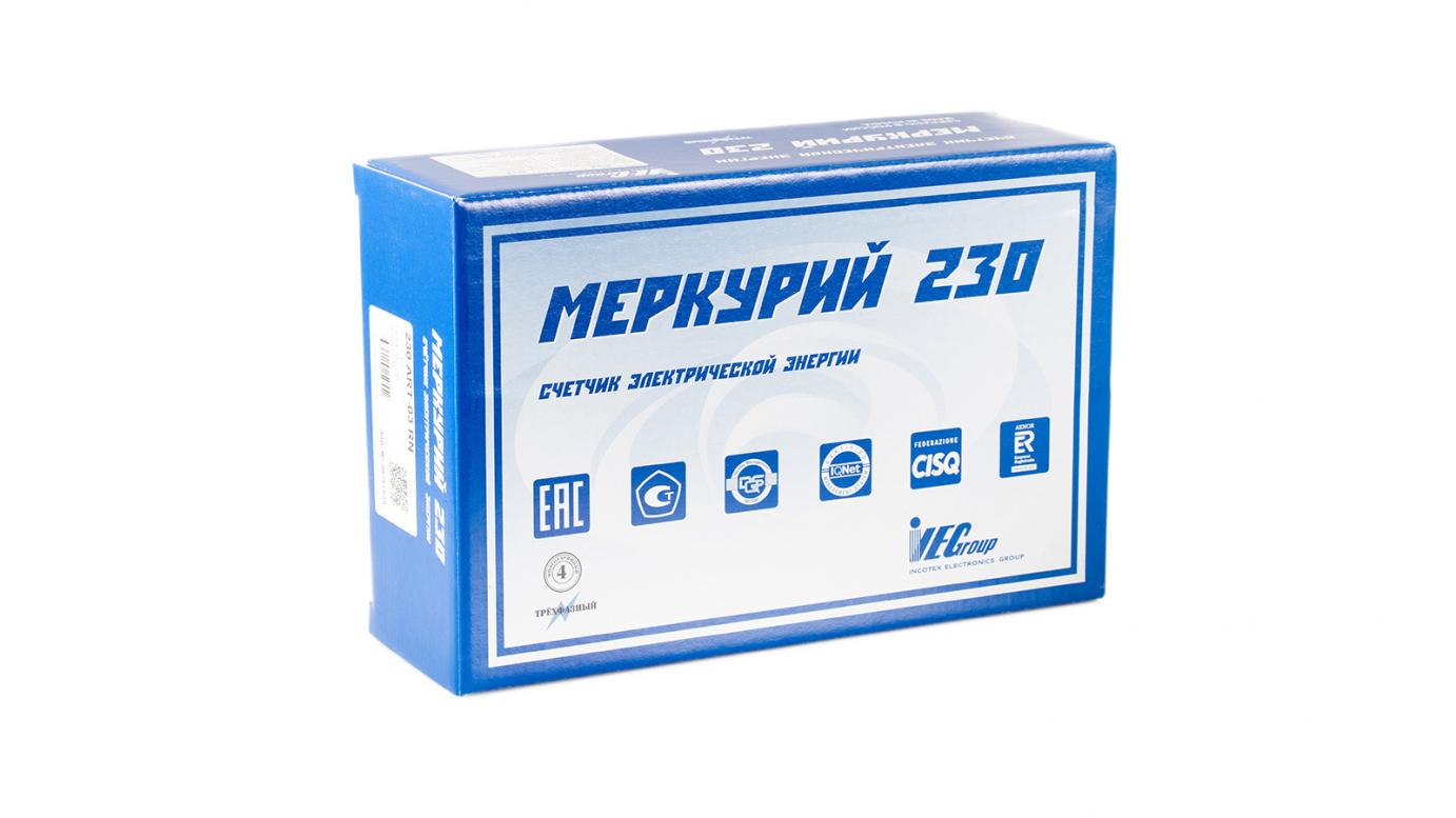 Счётчик электроэнергии трехфазный Меркурий 230 АМ-01 Однотарифный 60А