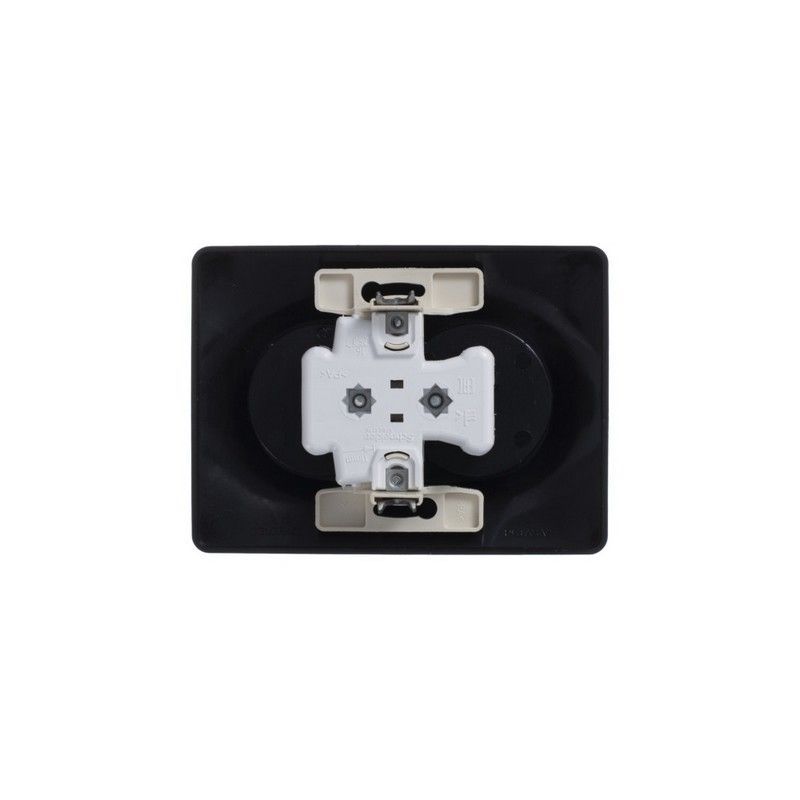 Glossa Шоколад Розетка Systeme Electric Glossa Шоколад двойная без заземления,16А, в сборе GSL000820