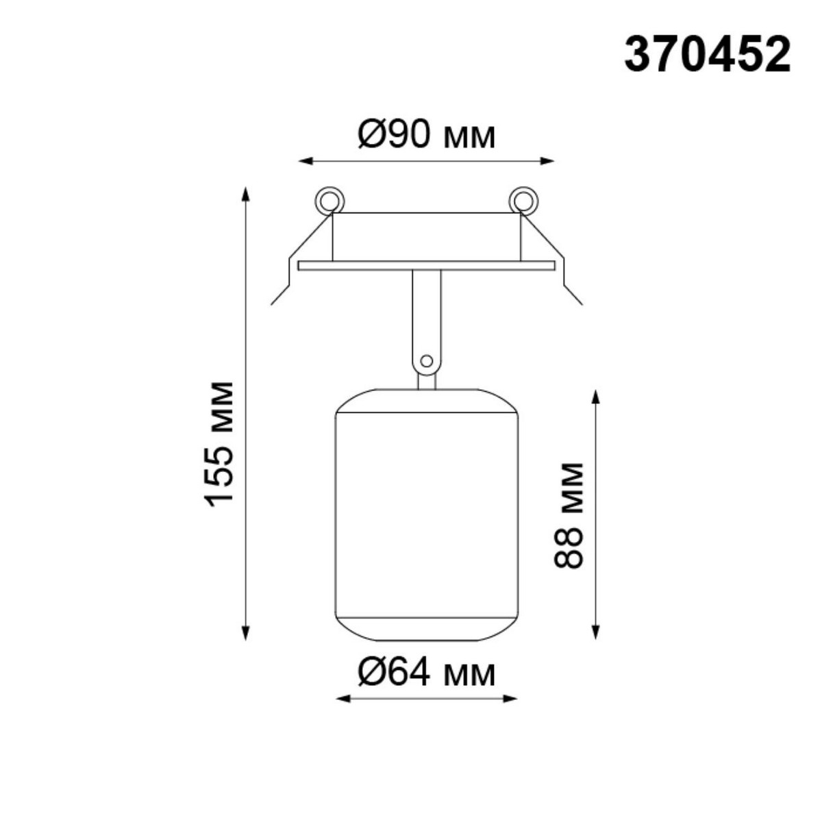 Встраиваемый светильник NOVOTECH 370452 PIPE