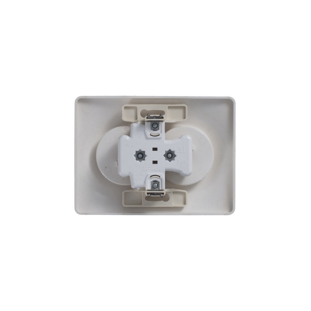 Розетка Systeme Electric Glossa Титан 2-я без заземления (в сборе с рамкой) GSL000420