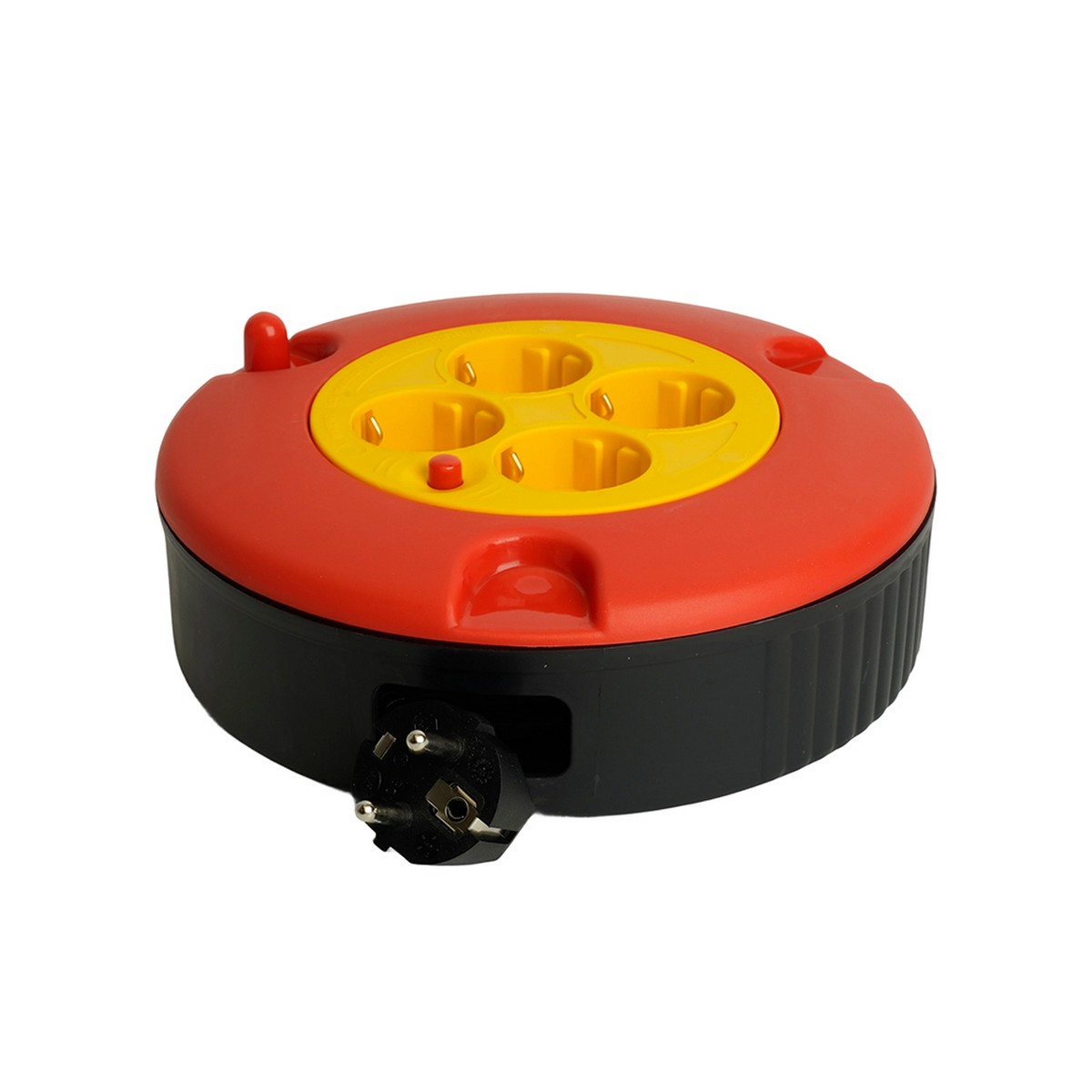 Колодки и удлинители, тройники Удлинитель-рулетка STEKKER STD06-40-30 Standart 4 розетки с/з ПВС 3*1 черный IP20 5м 50178 