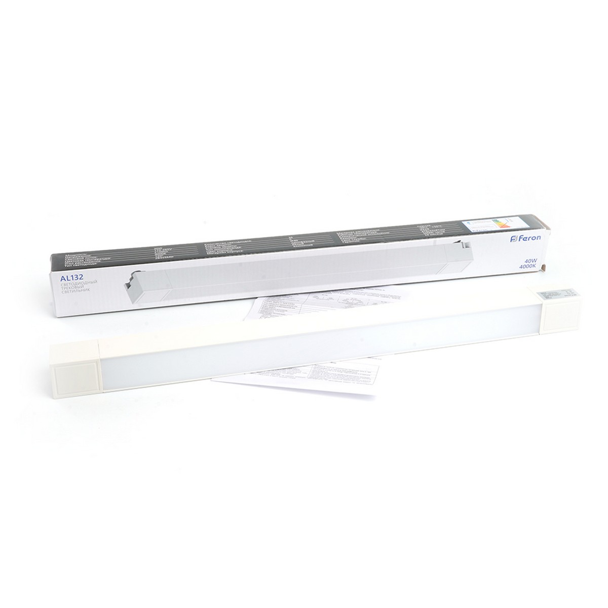 Трековые светодиодные светильники Светодиодный светильник Feron AL132 трековый 40W 4000K 120 градусов белый 48722 