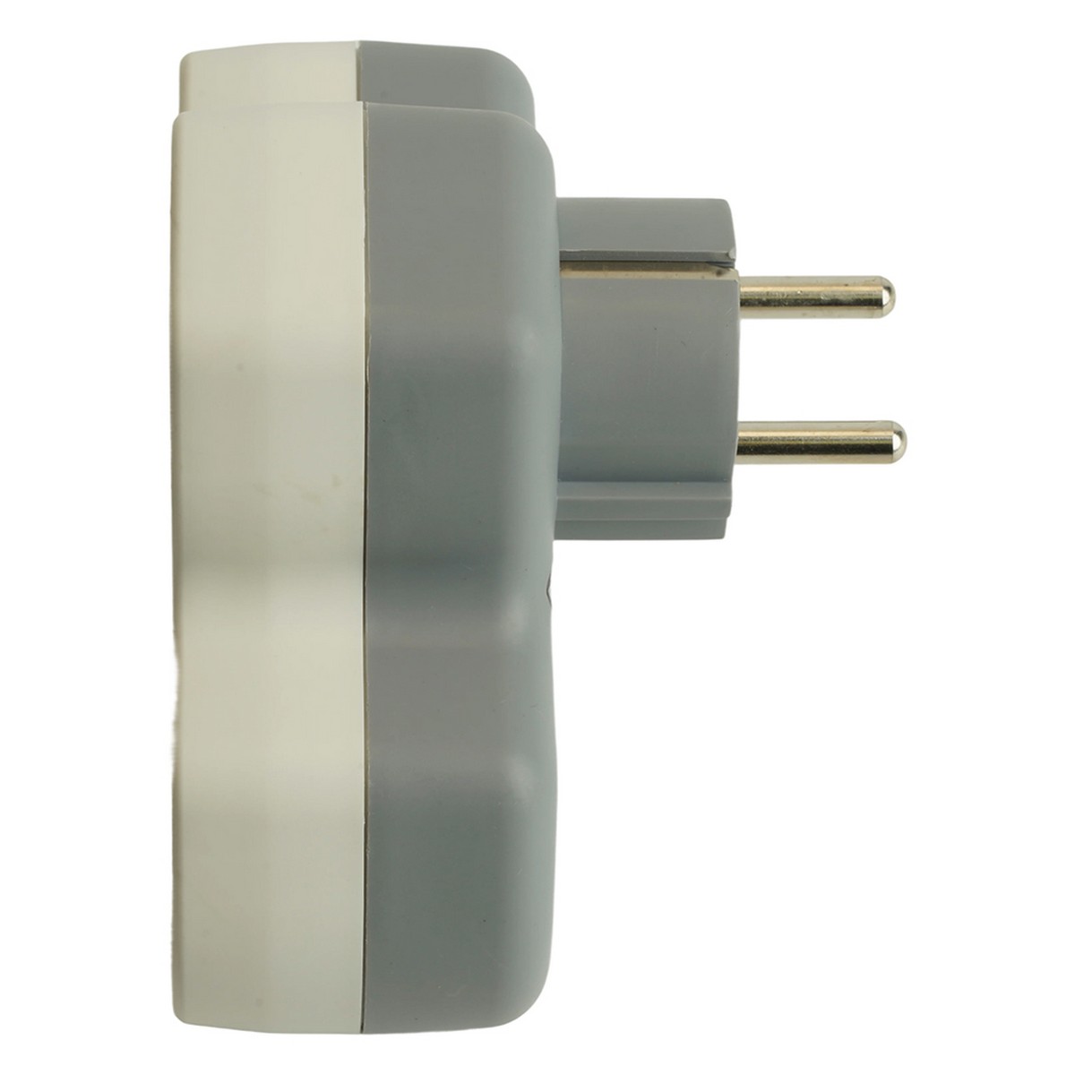 Разветвитель сетевой 2-местный с/з STEKKER ADP16-15-20 и USB+Type C на 2.4А белый/серый 50071