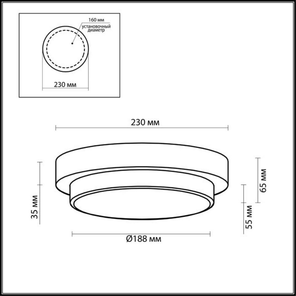Настенно-потолочный светильник ODEON LIGHT 2746/1C HOLGER