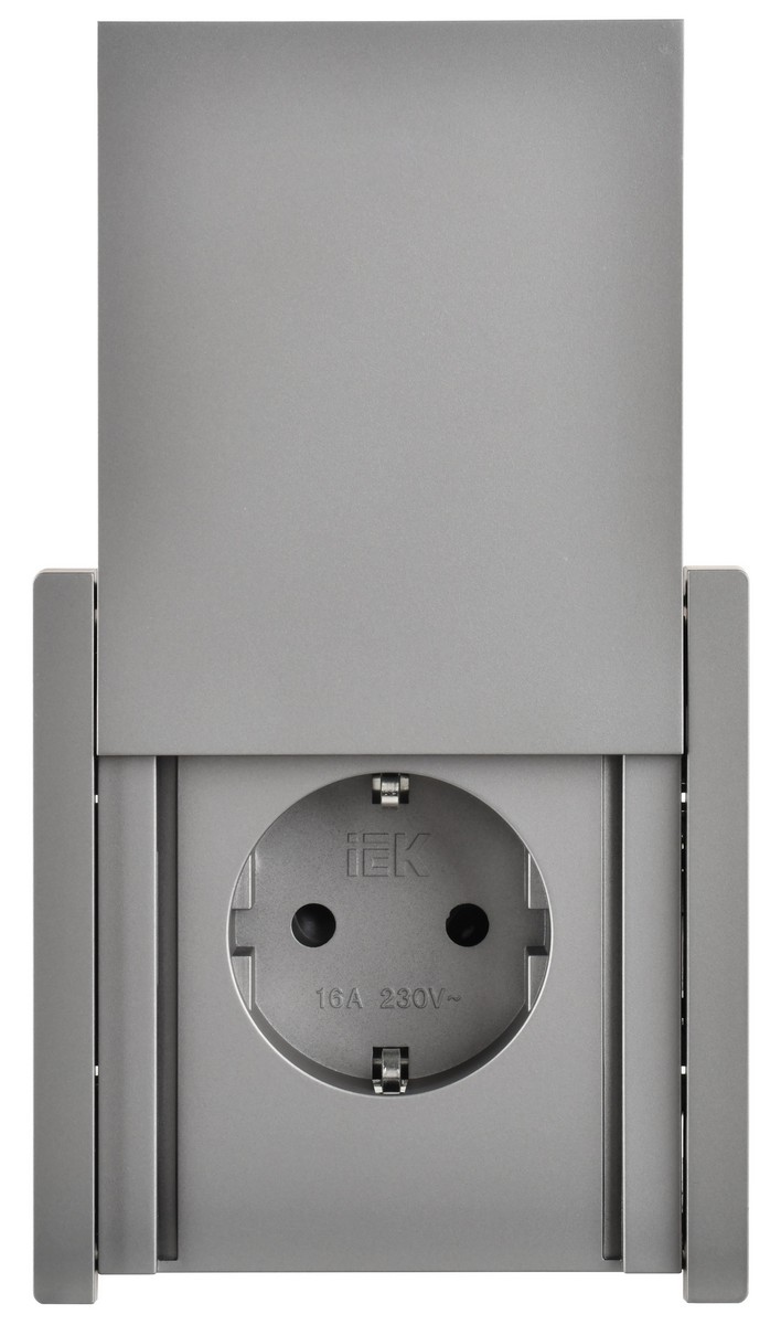 Розетка IEK FORTE&PIANO Сталь с/з со шт с крышкой винтовое крепление 16А IP44 FP521