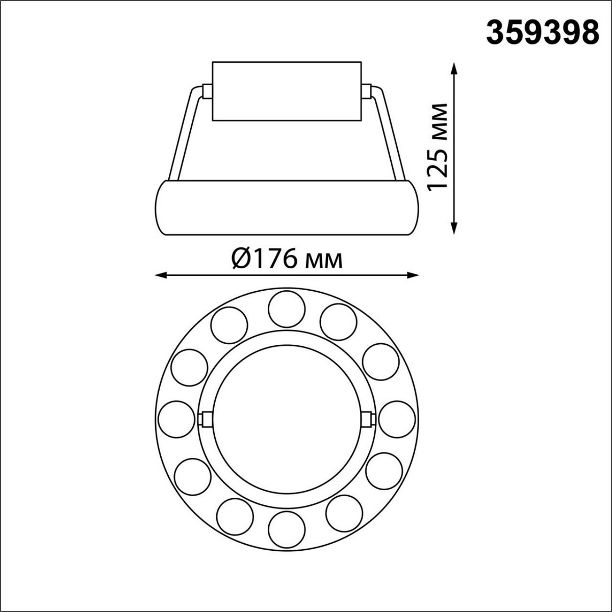 Светильник накладной светодиодный NOVOTECH TURN 359398