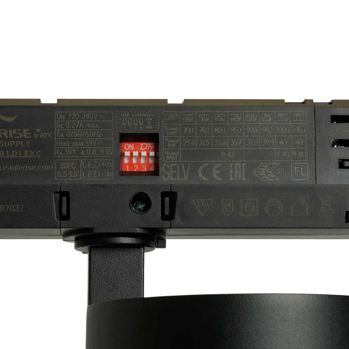 Трековые светодиодные светильники Светодиодный светильник Feron TR Reflex трековый 40W 4000К, 36 градусов, черный, 3х фазный с функцией выбора мощности 52059 