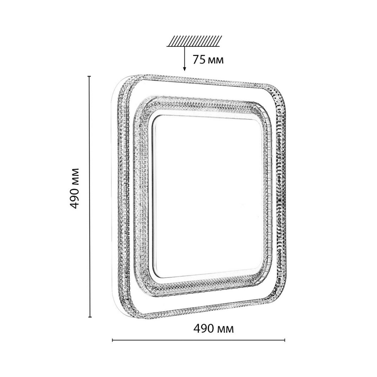 Управляемые светодиодные светильники и люстры Настенно-потолочный светильник СОНЕКС 7685/EL SUZY SILVER 