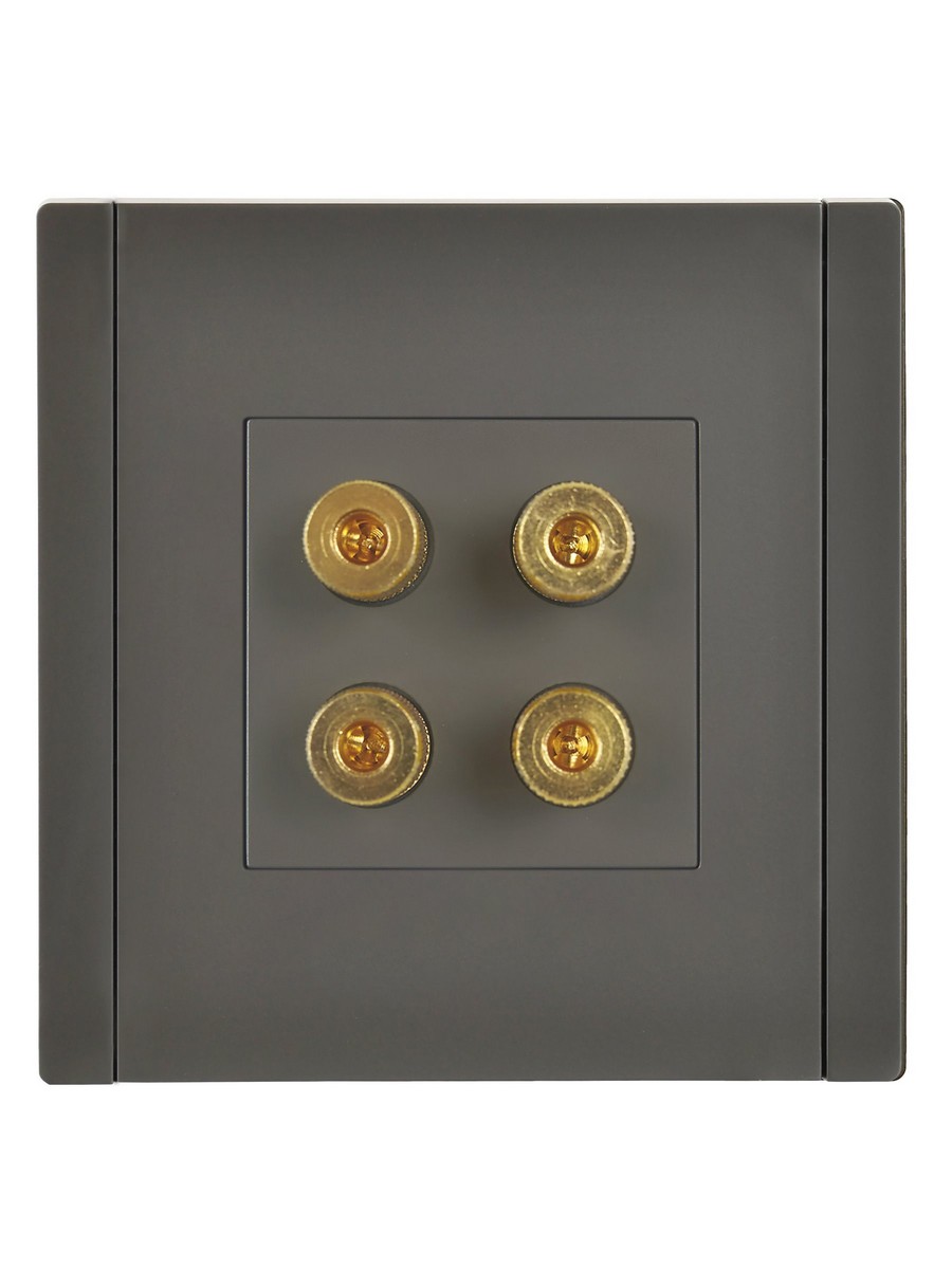 IEK FORTE&PIANO Серый Аудиорозетка IEK FORTE&PIANO Серый 4-мест. FP339