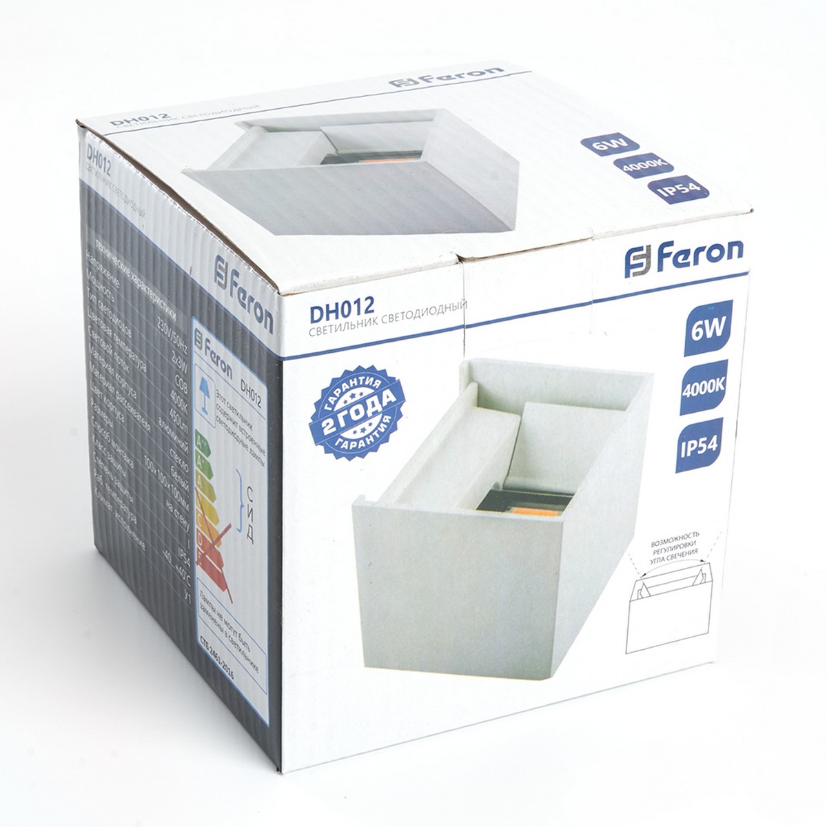 Уличные настенные светильники Светильник уличный светодиодный Feron DH012 2*3W 450Lm 4000K белый 11871 