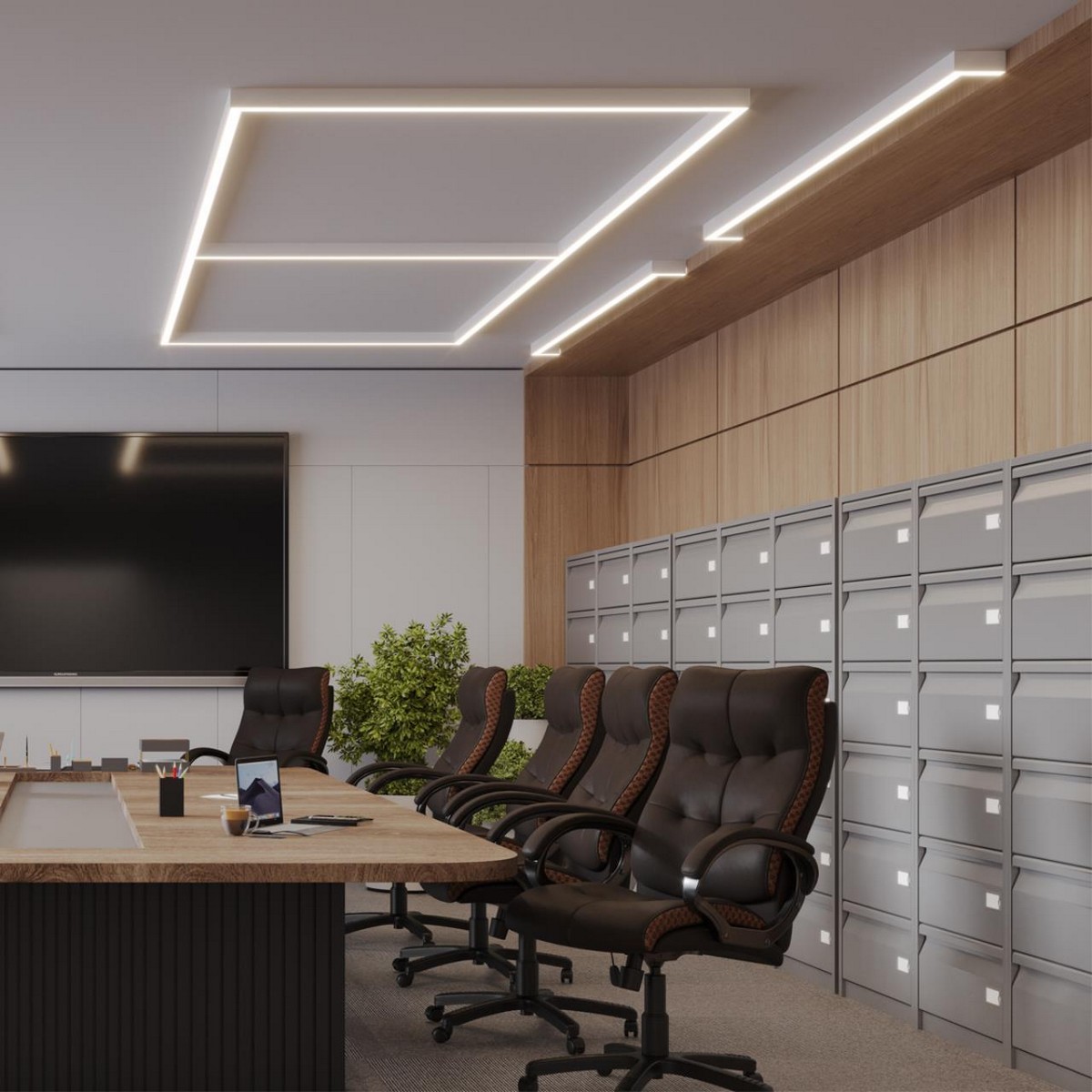 Линейные светодиодные светильники Светильник линейный светодиодный с переключателем цветовой темперетуры NOVOTECH 359604 FATTO 