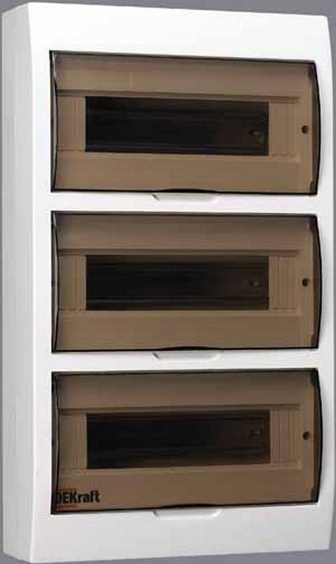 Пластиковые боксы и щиты Dekraft Корпус пластиковый Dekraft ЩРН-П-36 навесной 36 мод. IP41 31014DEK