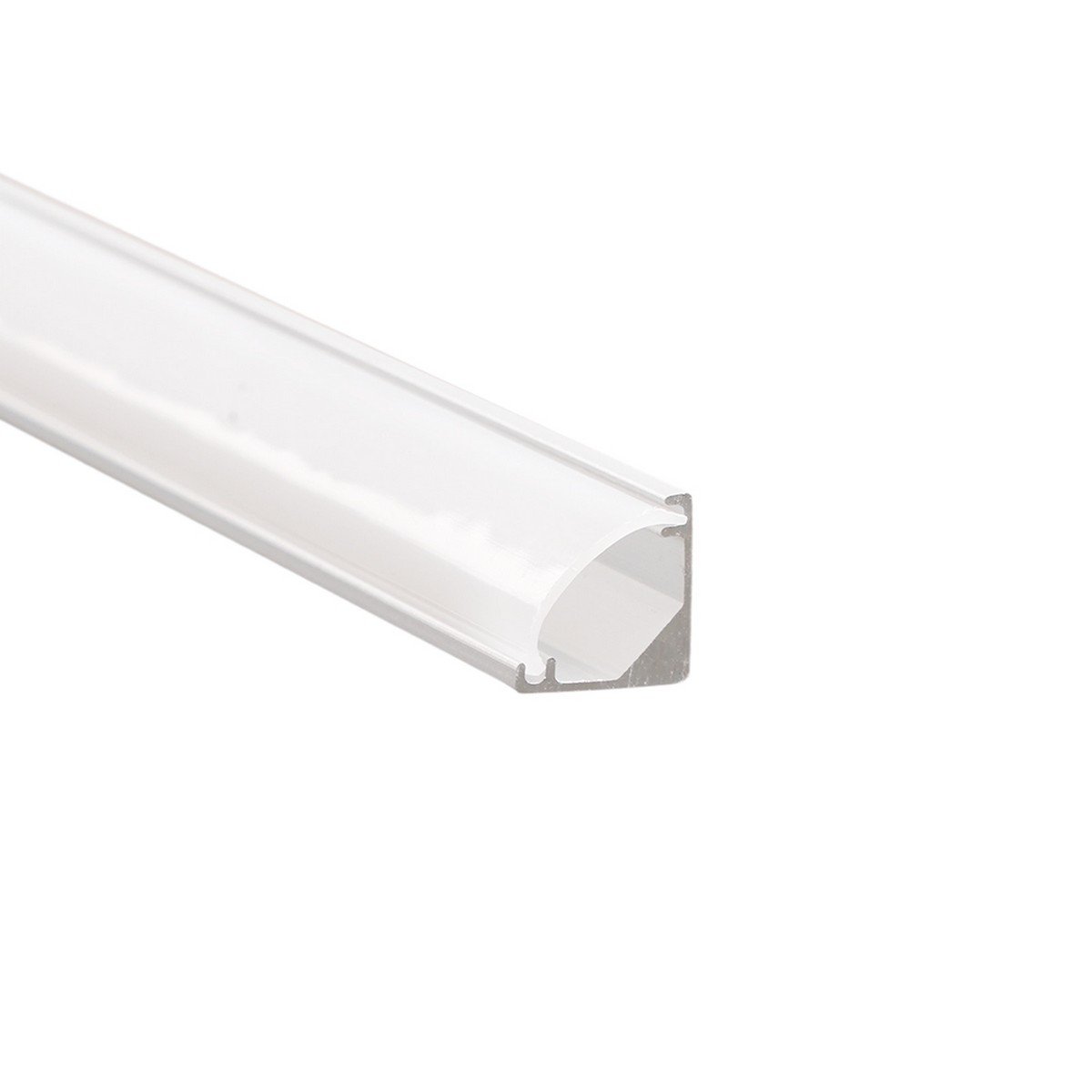 Профиль и крепеж для светодиодной ленты Профиль Feron CAB240 алюминиевый "угловой круглый 7.9*7.9мм" серебро  52148 