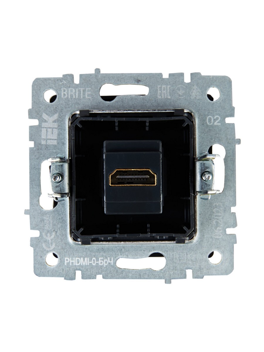 IEK Brite Черный Розетка IEK BRITE HDMI РHDMI-0-БрЧ черный BR-H10-K02