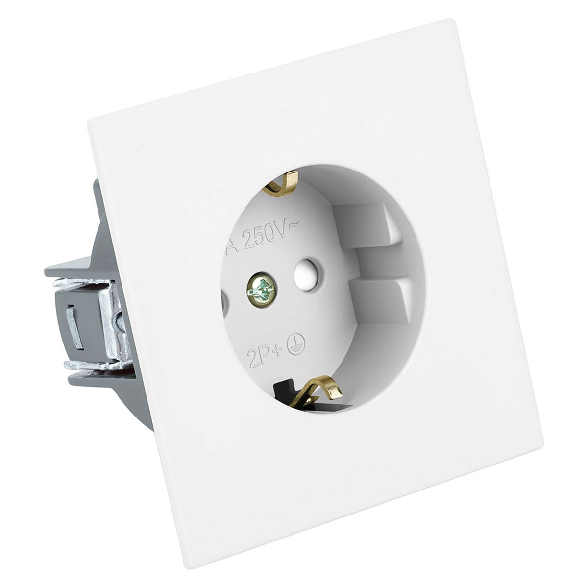 Мия - Розетки и выключатели Stekker Розетка 1-местная с защитной шторкой с/з STEKKER Мия RST16-3110-01 белая магнолия 50440