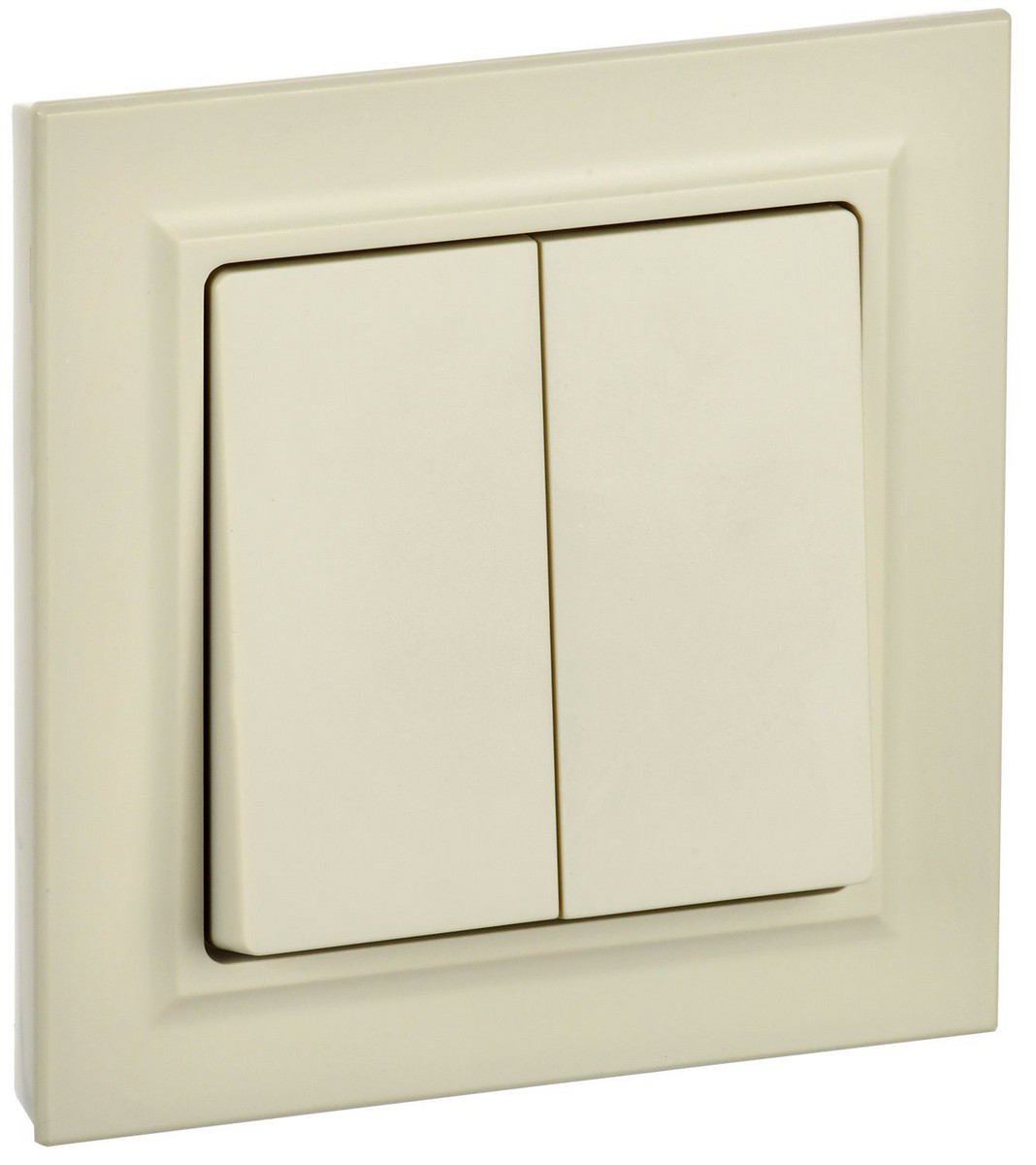Выключатель IEK BRITE Бежевый 2-кл. 10А в сборе ВСР10-2-0-БрКр BR-V20-0-10-K10-F