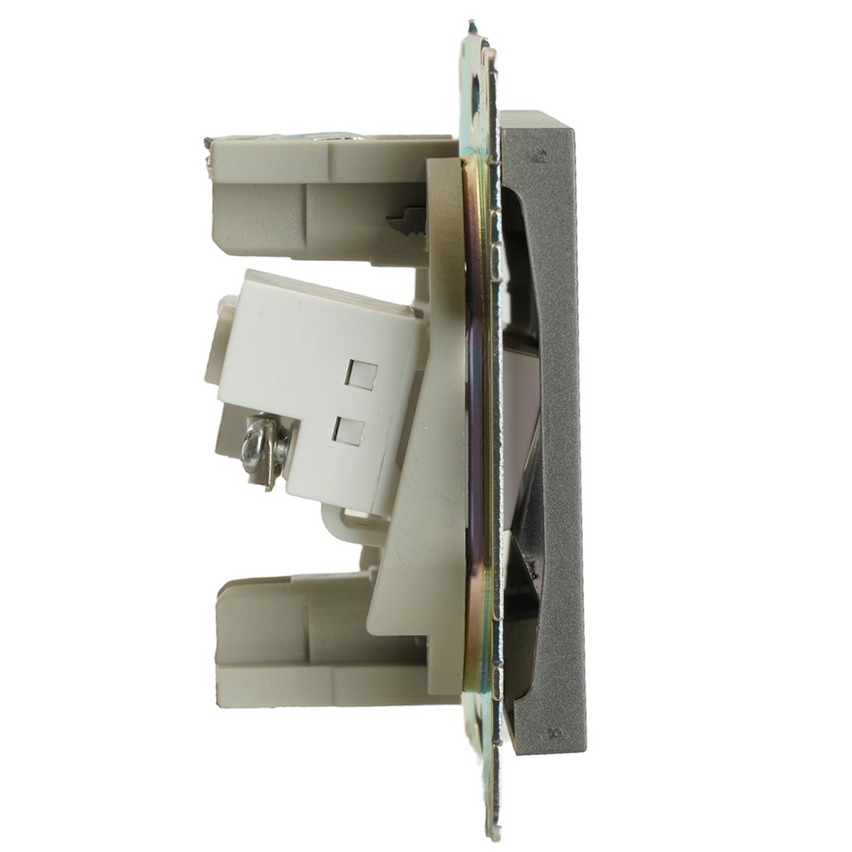 Розетка TV + компьютерная RJ-45 STEKKER GLS00-7106-06 Катрин графит  49417