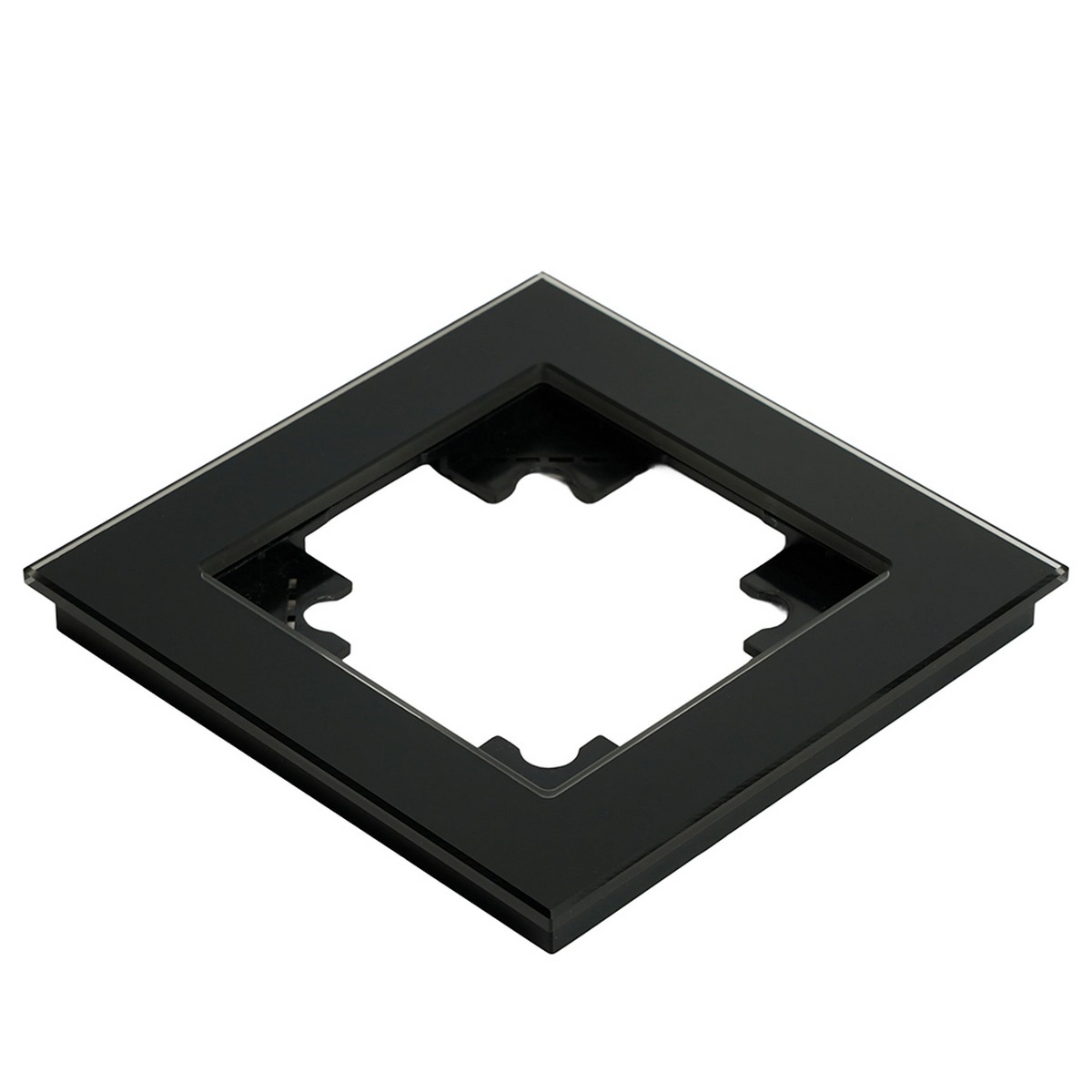 Катрин - Розетки и выключатели Stekker Рамка STEKKER 1-местная для сенсорных механизмов подсветки стекло GFR00-7001-05S Катрин черный 50304