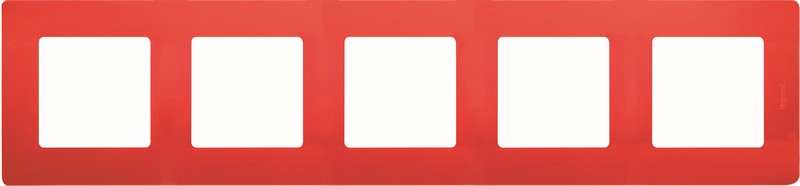 Рамка Legrand Etika красный 5-ая 672535