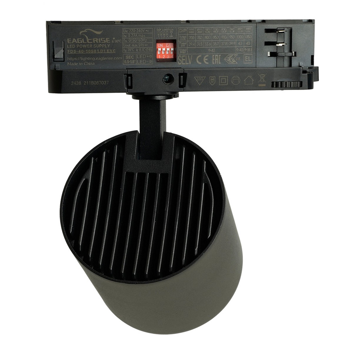 Трековые светодиодные светильники Светодиодный светильник Feron TR Reflex трековый 40W 4000К, 36 градусов, черный, 3х фазный с функцией выбора мощности 52059 