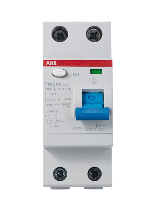 УЗО ABB F202 2P 25A 30mA (AC) 2CSF202001R1250