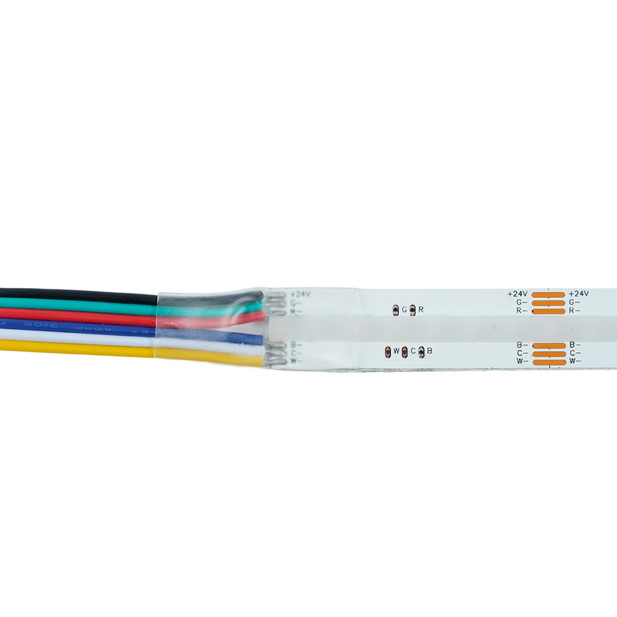 Лента светодиодная Feron COB RGBW-MIX 5 в 1 840SMD 22Вт/м 24V 5000*12*1.8 мм RGB+2300К+6500K IP20 LS538 FERON 53337