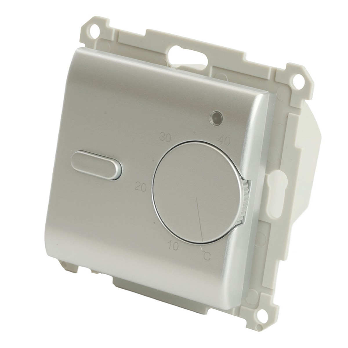 Терморегулятор механический STEKKER GLS00-7117-03 250V 3500W Катрин серебро 49742