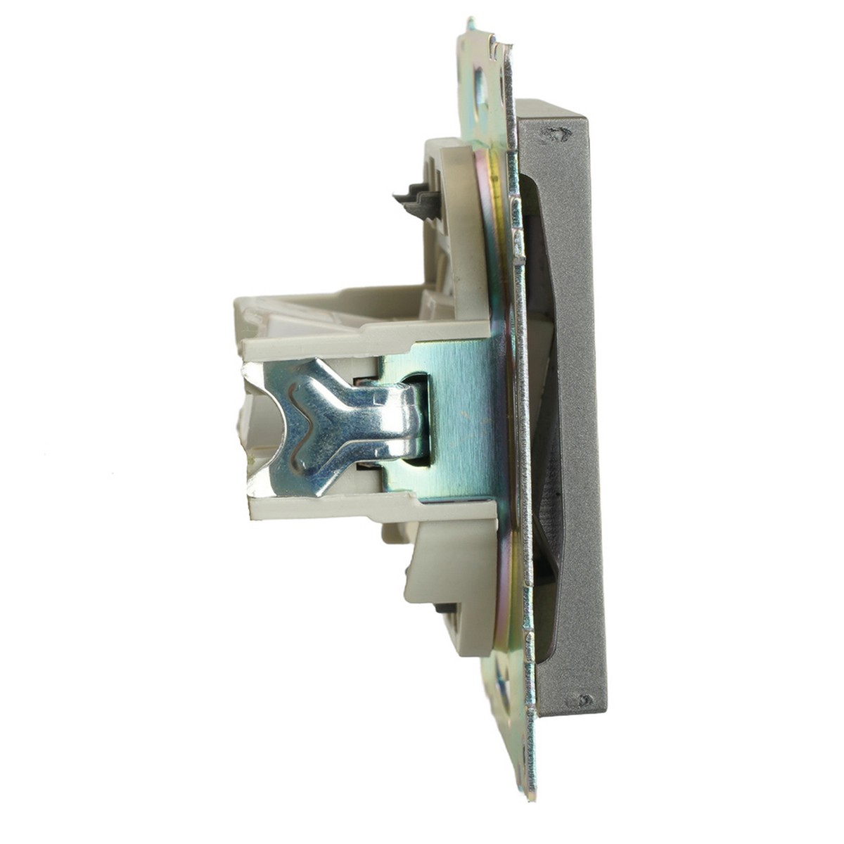 Розетка компьютерная 1-местная RJ-45 STEKKER GLS00-7107-06 Катрин графит 49418