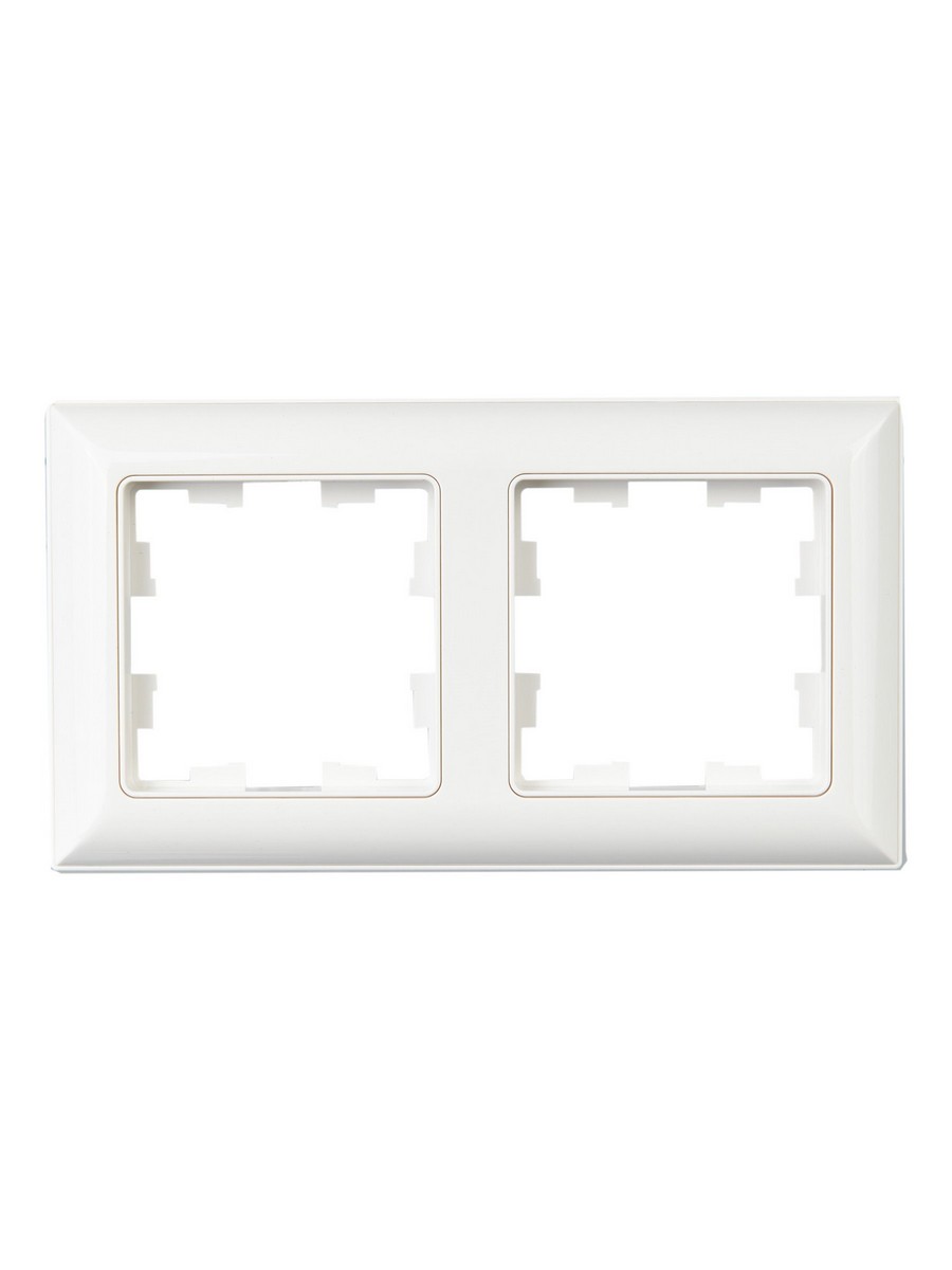 Рамка IEK BRITE DECOR Белый 3D-форма 2-м РУ-2-Бр BR-M22-12-K01