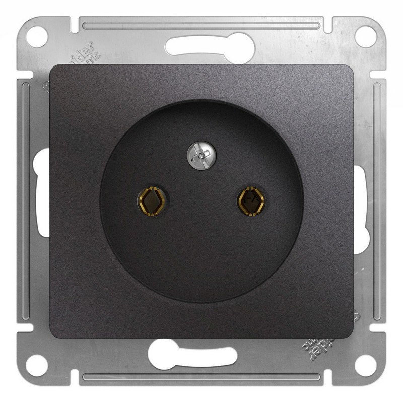 Розетка Systeme Electric Glossa Графит б-з GSL001341