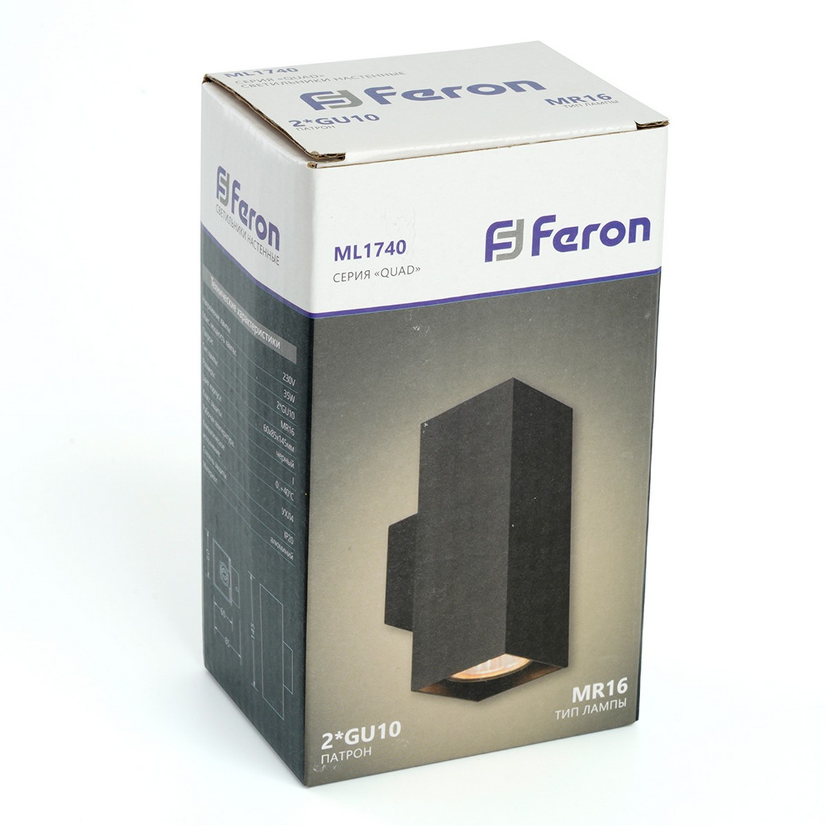 Светильник настенный Feron ML1740 QUAD чёрный IP20 47427