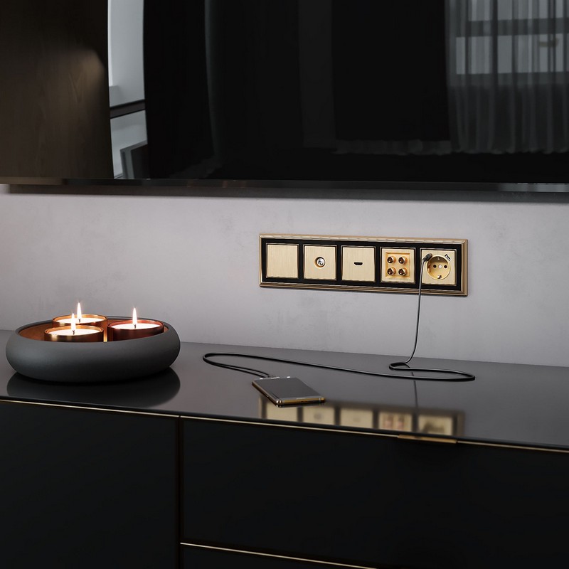 Werkel Шампань рифленный механизмы Накладка Werkel для розетки USB (шампань рифленый) W1179510