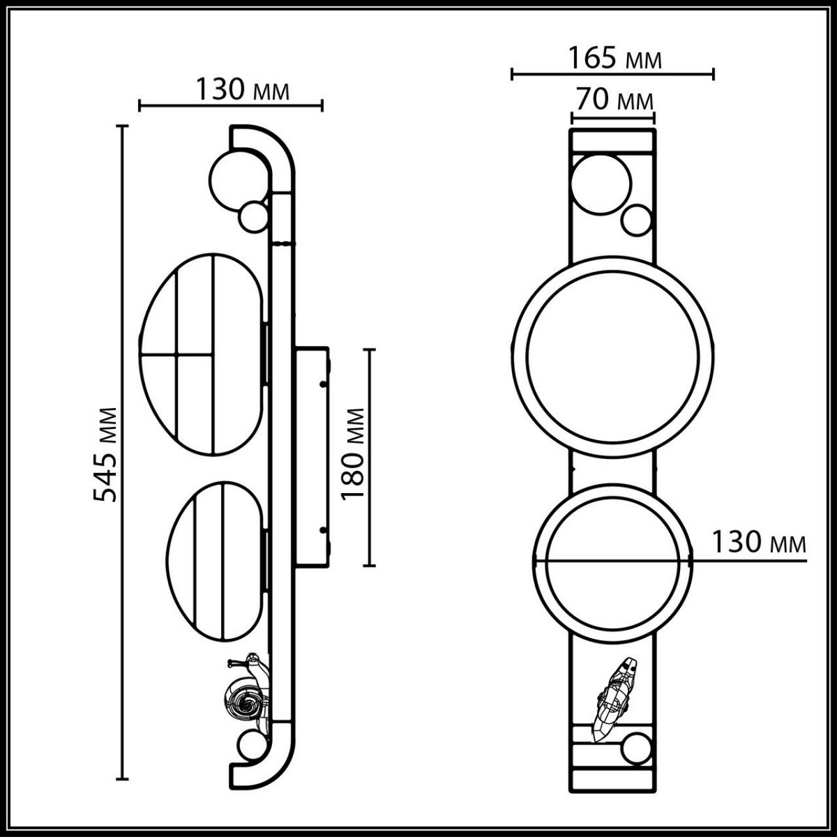 Уличные настенные светильники Уличный  настенный светильник IP54 ODEON LIGHT 5434/2W LUMA 