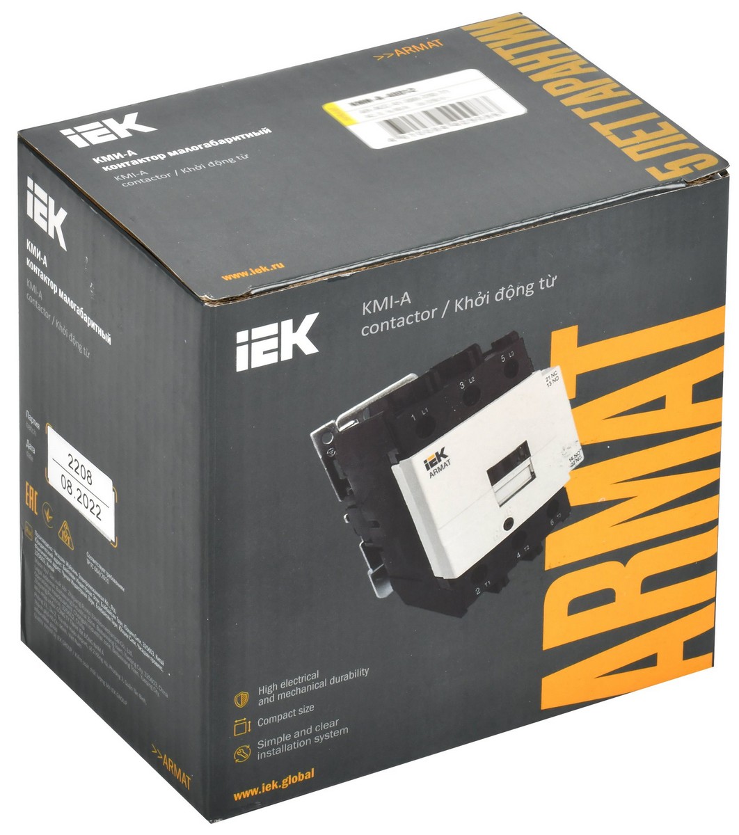 Контакторы Контактор IEK ARMAT КМИ-А-48012 LC1D 80А 24В/АС3 1НО/1НЗ AR-ACC-41-080-024-11 