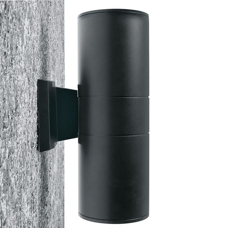 Уличные настенные светильники Светильник уличный светодиодный Feron DH0708 2*15W 2400Lm 3000K черный 11666 