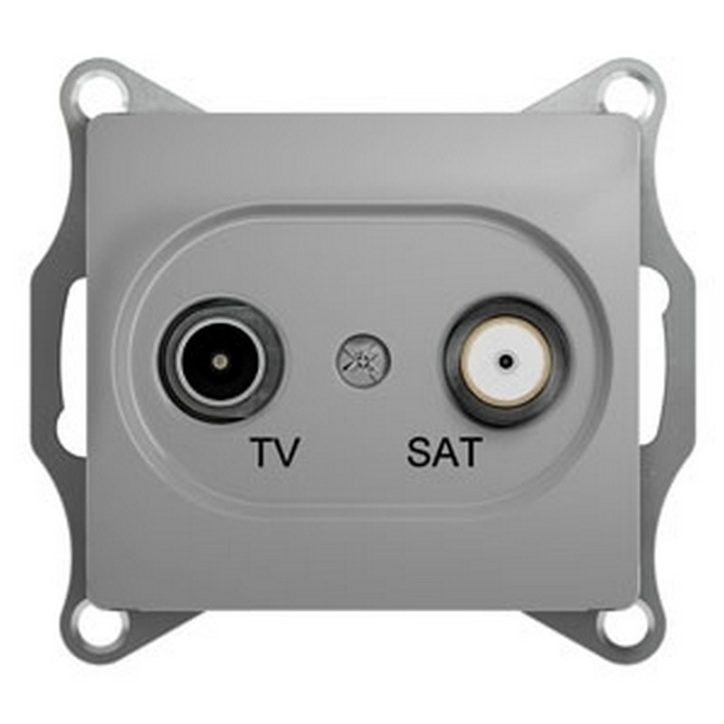 Розетка TV-SAT Systeme Electric Glossa Алюминий одиночная 1DB GSL000397