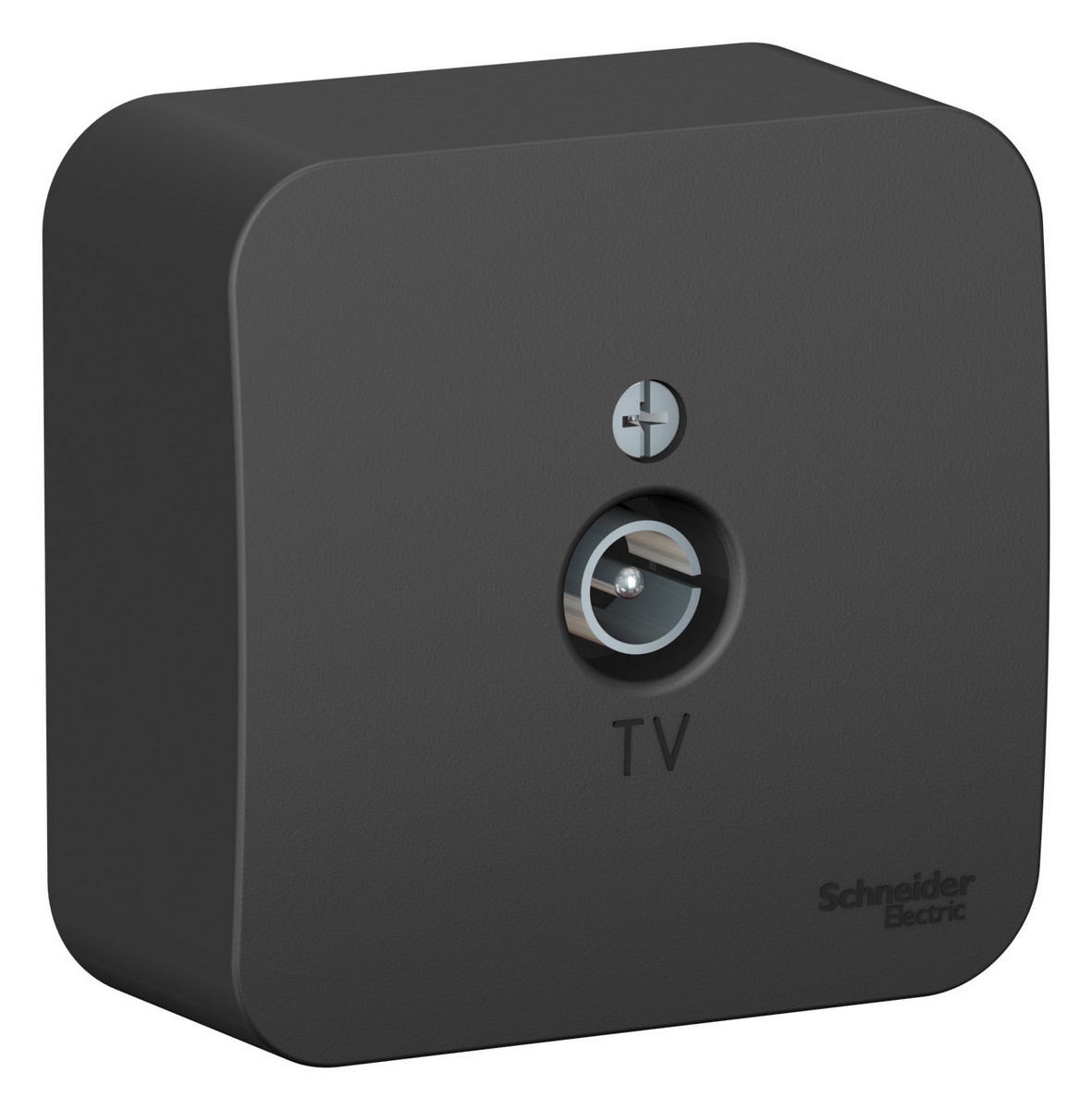 Blanca антрацит розетки и выключатели Розетка SE Blanca TV Антрацит наружный изолир. пластина BLNTA000016