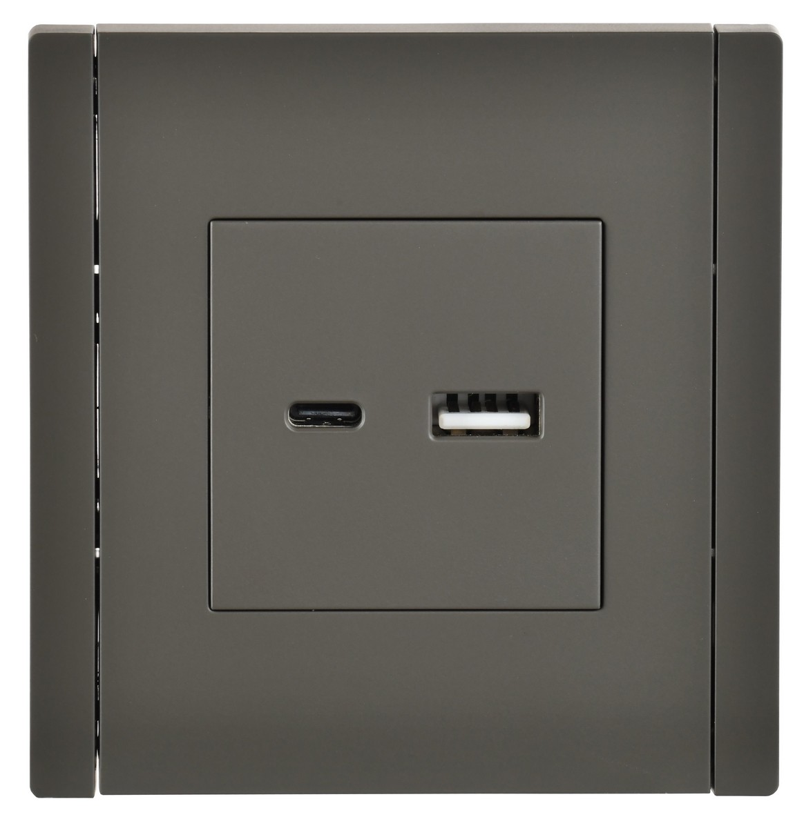 Розетка IEK FORTE&PIANO Серый USB A+C 3,1А FP350