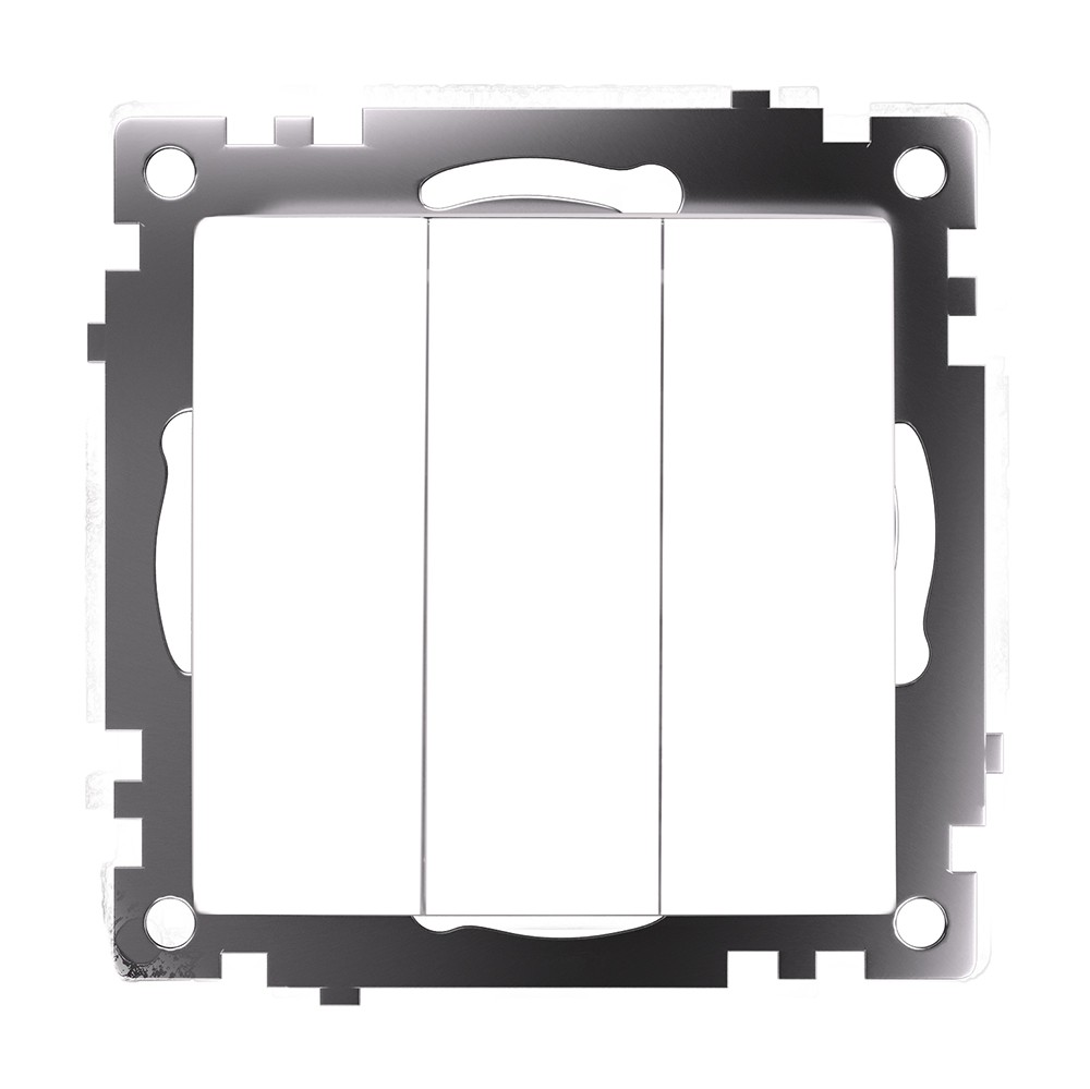 Катрин - Розетки и выключатели Stekker Выключатель 3-клавишный STEKKER GLS10-7108-01 250V 10А Катрин белый 49171