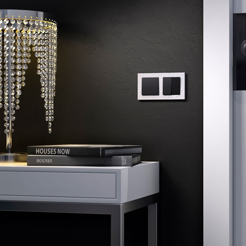 Werkel Черный матовый механизмы Выключатель Werkel двухклавишный черный матовый W1120008