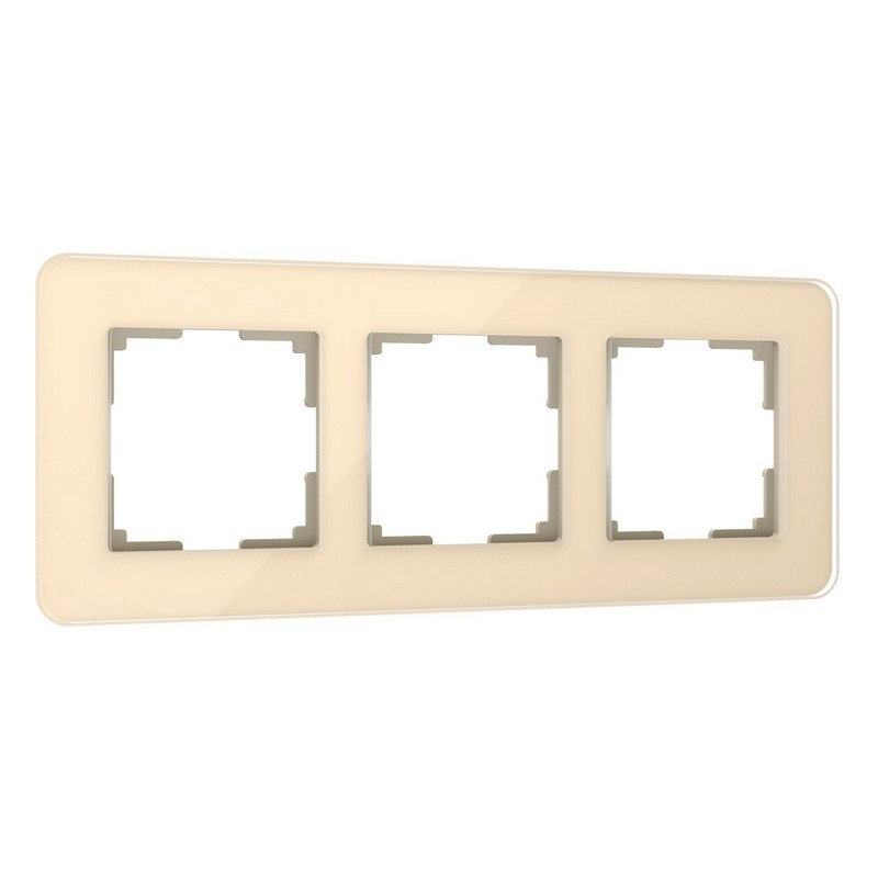 Рамка Werkel из стекла на 3 поста Elite айвори W0032443