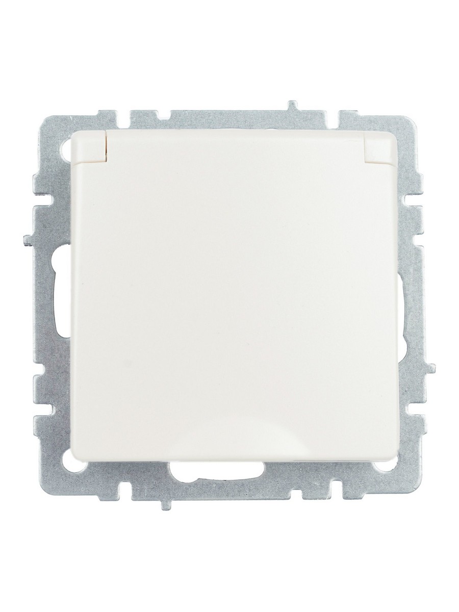 Розетка IEK BRITE с/з с шторками и крышкой 16А IP44 РСбш10-3-44-БрЖ жемчуг BR-R16-16-44-K36
