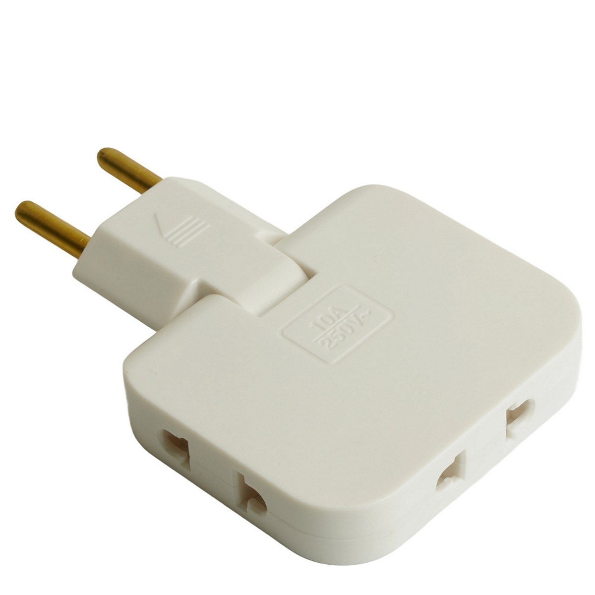 Колодки и удлинители, тройники Разветвитель сетевой 3-местный плоский поворотный б/з STEKKER ADP10-23-21 белый 50067 