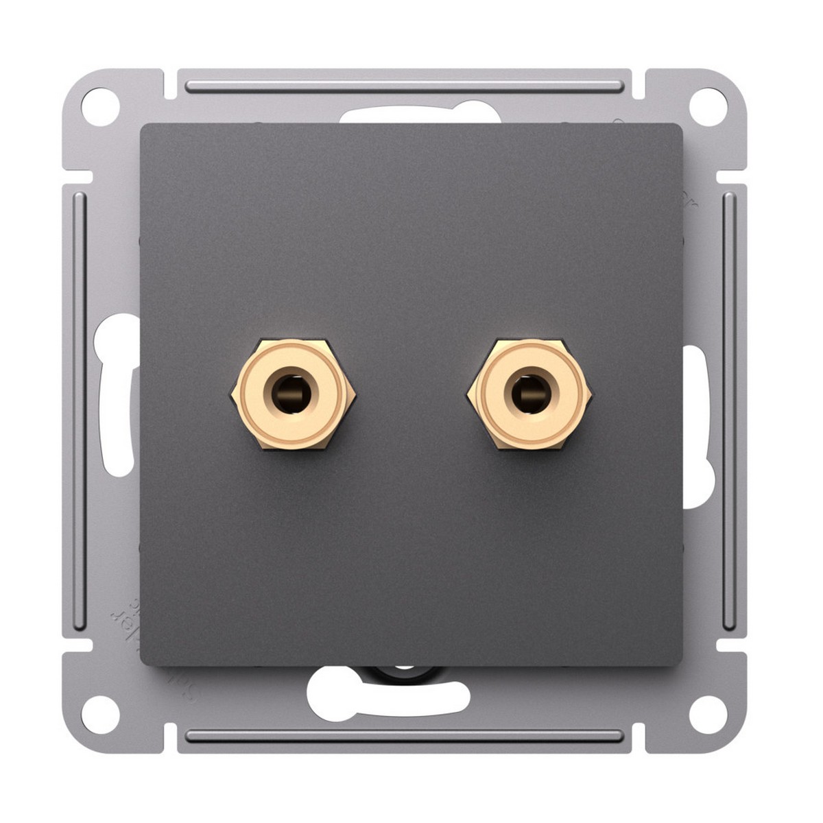 Розетка Systeme Electric AtlasDesign Базальт Аудио двойная ATN001487