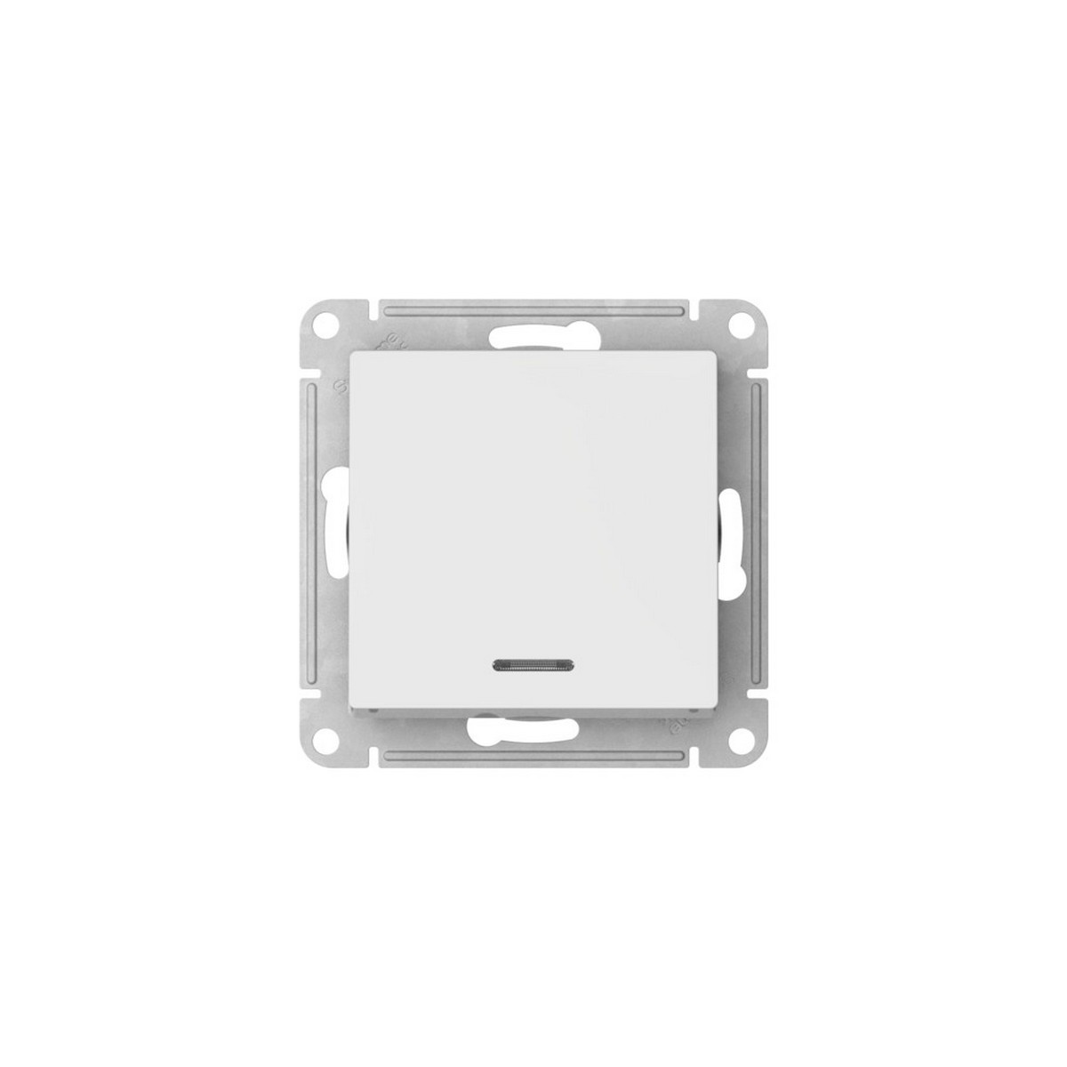 AtlasDesign Белый Выключатель SE AtlasDesign Белый 1-клавишный с подсветкой быстрозажим. клем. ATN000113S