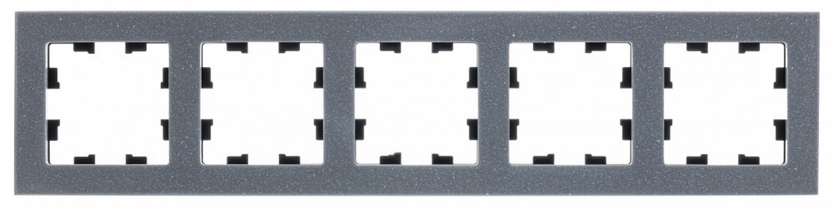 Рамка Systeme Electric AtlasDesign Nature Мрамор айс грей 5-ая, универсальная ATN343205